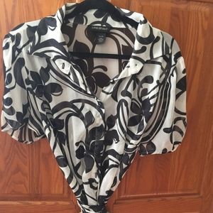 Lane Bryant blk&wht Blouse size 14